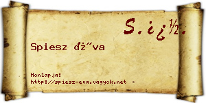 Spiesz Éva névjegykártya