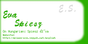 eva spiesz business card
